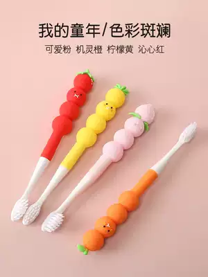 Children's toothbrush soft hair ultrafine 3-4-5-Over 6 years old creative cartoon kindergarten baby silicone handle student