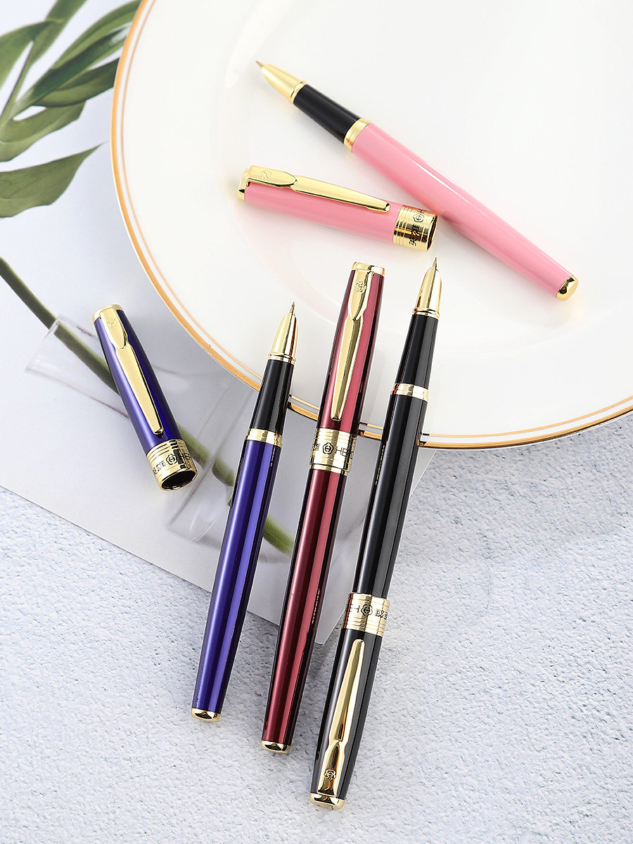 Hero Brand Fountain Pen for Students, Hard Pen for Calligraphy Practice, Extra Fine Dark Tip, Beginner Level, Suitable for Third and Fourth Grade, Junior High School Students, Boys and Girls, Fairy Gift, Official Ink Cartridge Replaceable, Engraved, Official Genuine Product