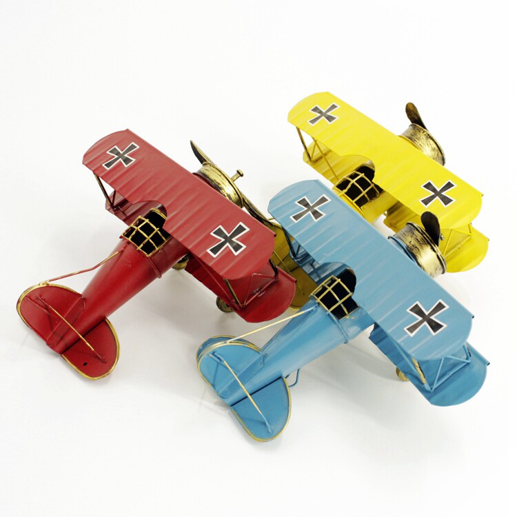 Renaissance Iron Aircraft Model Simulation of iron - leather craft gift decoration for creative home - room American decoration