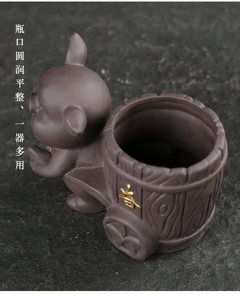 Yuxuan sáng tạo cát tím cảm hứng may mắn lợn trang trí hoa handmade Zen thủy canh hoa trang trí nhà - Vase / Bồn hoa & Kệ mua chậu trồng cây