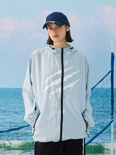 [Та же самая модель долины синего императора] Стрематные царапины за буквой Тонкая солнцезащитная одежда Летний антигультравиолетовый прилив