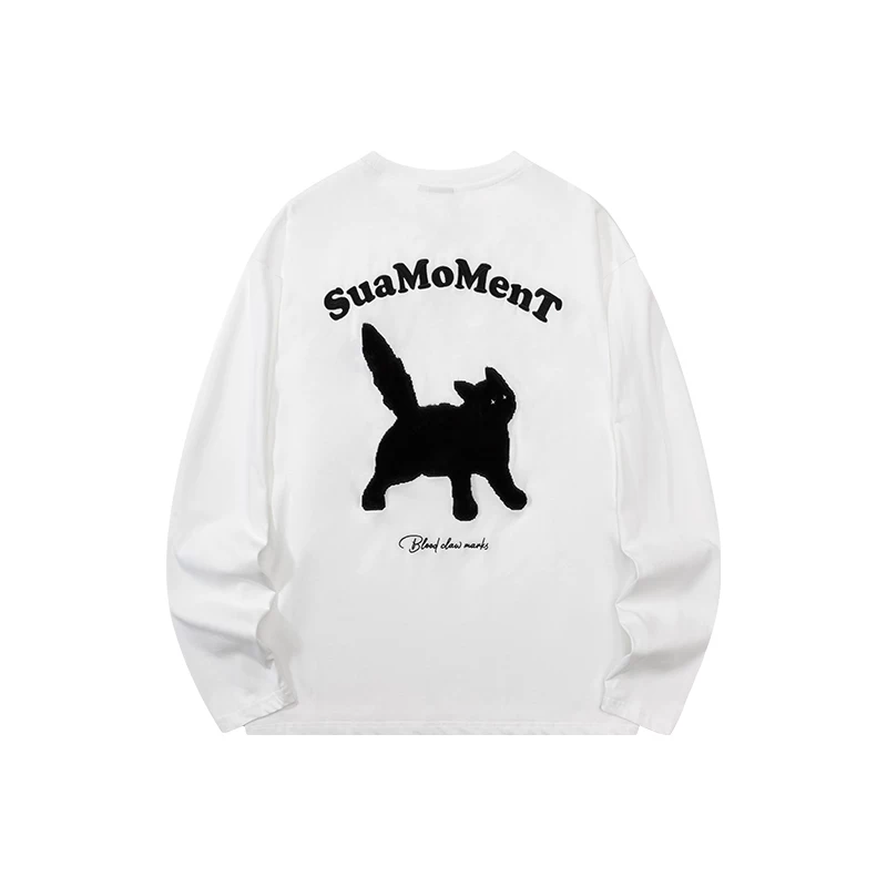 SuaMoment Velvet летняя мультфильмовая футболка, с длинным рукавом для отдыха