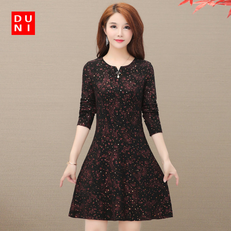 40 to 50 years old Lady's dress Spring and autumn foreign style Noble ...