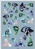 91236 full-page glue Hatsune Miku blackened Hatsune pain car paper model model water sticker custom-made custom-made