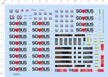 96085 full page glue 1 76 SGBUS SBS TRANSIT Singapore China Hong Kong bus model water sticker