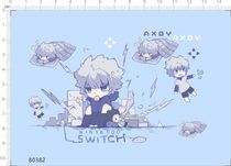 80382 full page glue kirua anime water sticker Nintendo game console switch axby label customization A6