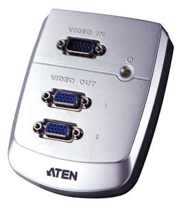 Original ATEN VS82 wall-mounted 2-port distributor splitter 1 in 2 out 250HZ