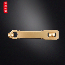 Pure copper thick buckle Chinese retro brass lock security anti-theft door buckle door latch door latch door bolt door padlock lock lock