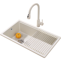 (15% subsidy) Olin quartz stone sink large single tank cream style sink granite sink basin