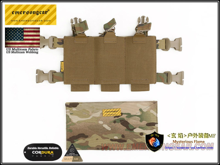 Emersongear Emerson LV Placard 5 56 triple panel vest chest hanging panel pouch