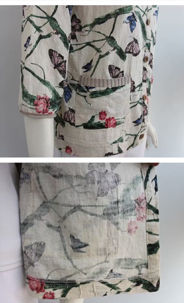 Phụ nữ trung niên mùa xuân và mùa hè áo ngắn mẹ tải cotton và áo sơ mi vải lanh thường áo khoác mỏng áo sơ mi tay áo 60 tuổi - Quần áo của mẹ thời trang trung niên nữ