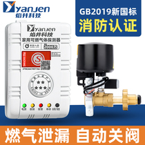 Gas leak alarm automatic cut-off valve liquefied gas propane commercial kitchen restaurant gas leak detector