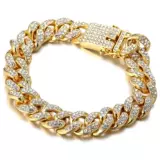 Брендовый кварцевый стальной ремешок, часы в стиле хип-хоп, комплект