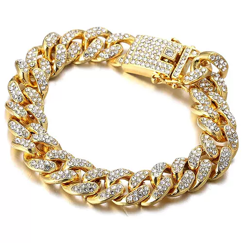 Брендовый кварцевый стальной ремешок, часы в стиле хип-хоп, комплект