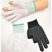 Nylon dot-molded gloves with two and a half fingers exposed for men and women thin labor protection protection driving tea picking and packaging customized for electricians