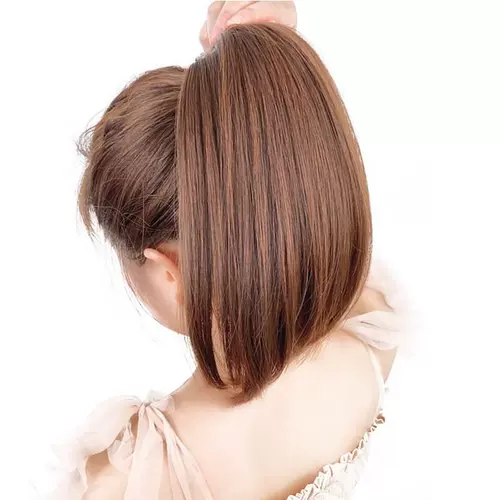 Парик, хвостик, заколка-крабик, ремень изготовленный из настоящих волос с косичкой