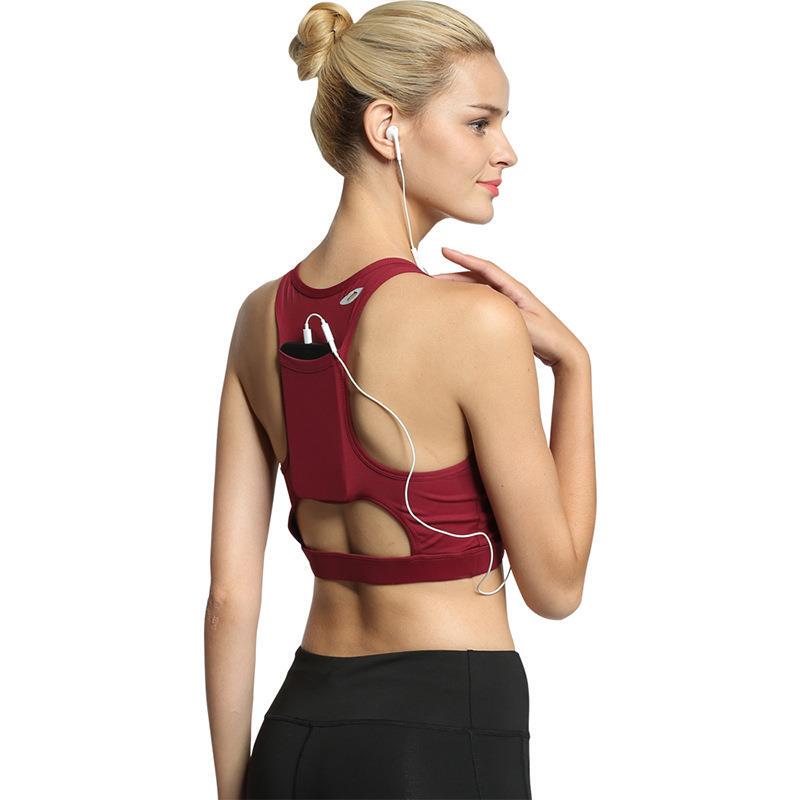 2027 New Sports Bra for Women, High-End Yoga Wear, Push-Up, Beautiful Back, Portable Phone Pocket, Yoga Fitness Bra