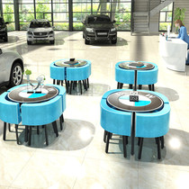 Customized LOGO business negotiation reception meeting guest negotiation small conference table milk tea dessert coffee shop table and chair combination