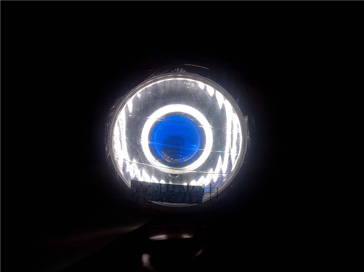 Xe máy 7 inch vòng đèn ống kính đèn pha lắp ráp sửa đổi 2.5 inch ống kính mắt thiên thần ma quỷ mắt đèn xenon đèn led xe máy wave alpha