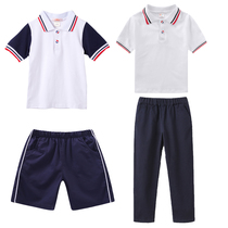 Tianjin Hangzhou Chengdu Shenzhen school uniform uniform primary school students first grade summer day Short-sleeved shorts trousers single shot