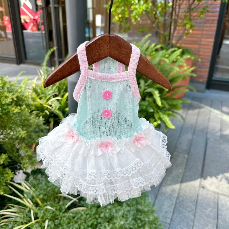 Pet Dog Clothes West Highland Teddy Bichon Summer Thin Stylish Dress Small Dog Anti-Shedding Fluffy Skirt