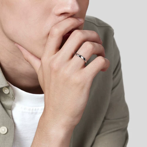 周生生 Ювелирные изделия PROMESSA Xingyu Series Pt950 Платиновое кольцо мужское 95071R