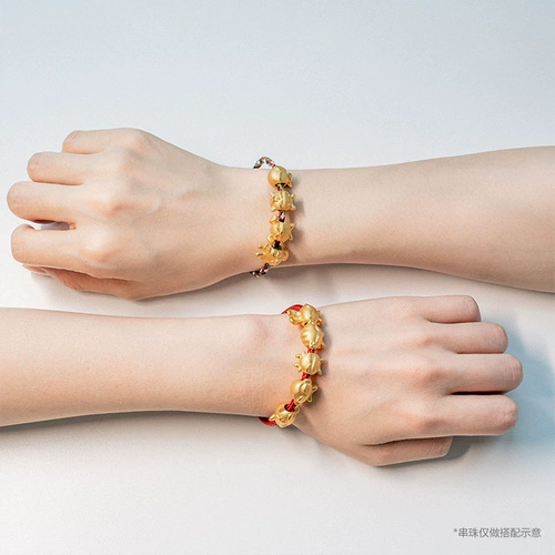 周生生 Очарование с веревкой 3 мм, ручная веревка, сделай сам, разноцветные бусины, браслет, плетеная веревка из нержавеющей стали