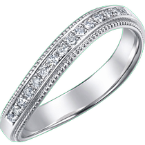 Chow Sang Sang PROMESSA petite couronne série Pt950 bague couronne guirlande de diamants en platine 94704R