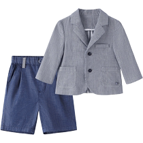 Yings Childrens Day Gift Small Suit Gift Box Boys Baby Set Childrens Clothing Gift Box 2024 Spring and Summer Outing Set