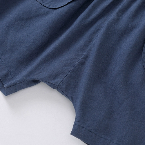 Детское ханьфу, костюм мальчика цветочника, комбинезон, штаны, летняя одежда, детская одежда, из хлопка и льна, китайский стиль