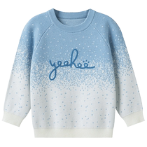 (Same style in the mall) Yings childrens sweater autumn long-sleeved boy pullover sweater pure cotton top 2024 new style