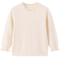 (Haute Couture Series) Yingshi Childrens Sweater Sweater Autumn Girls Solid Color Bottoming Cashmere Pullover New Style