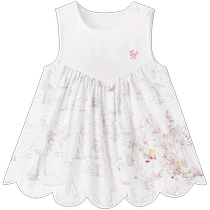 (Same style in the mall) Yings childrens dress cute baby girl princess dress 2024 new pure cotton girls dress