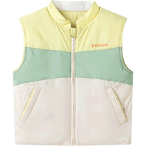(Same style in the mall) Yings childrens vest autumn and winter quilted windproof and warm boys vest 2024 new style