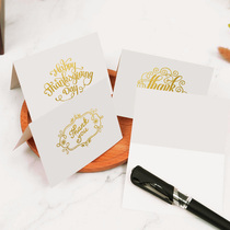 China Wind Folio Eu Style Thanksgiving Blessings Cards Cow Leather Gift Blank Cards Paper Retro Cozy Tips