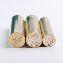 Small Copper Post Hand Ledger Fire Lacquer Seal Wax Seal Mini Combo Symbol Lovers Cute Digital Loving Letters Customized