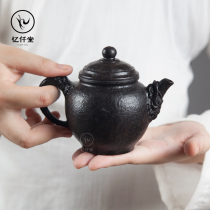 Yiqiantang Moraine Rock Natural stone Teapot Single pot Teapot Handmade health pot Household Kung Fu tea set