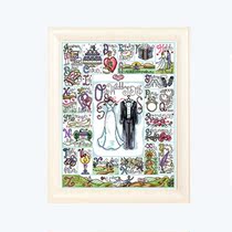 DMC self-made cross stitch kit DW-2734 Wedding ABC Wedding anniversary Wedding Wedding gift