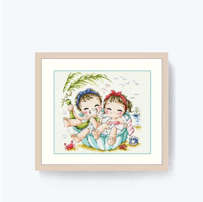DMC self-fit cross stitch kit SODA SO-3174 Sweet Holiday cartoon lovers Children's house