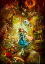 DMC self-matching cross stitch kit Tilton Crafts-Alice ReDo Alice in Wonderland 2 Rebirth