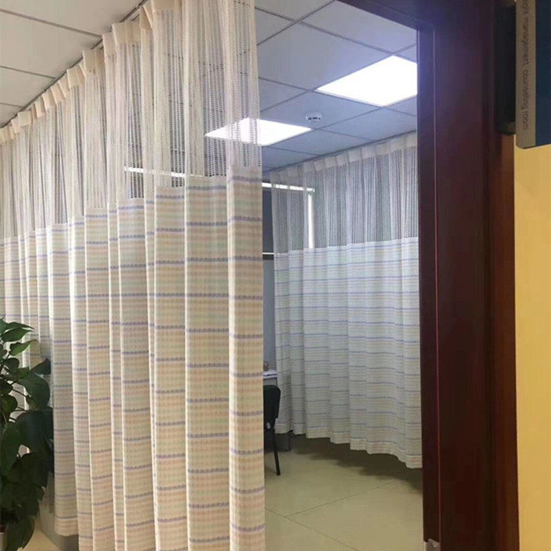 Hot Sell Color Medical Seppe Windows Partition Fabric Minimalist Striped Rice High Folds Stiletto Blinds Half Shading Ground Floor