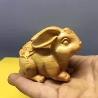 Кролик из сычуаньской туи, ручка, резное украшение в руку из натурального дерева из грецкого ореха, аксессуар