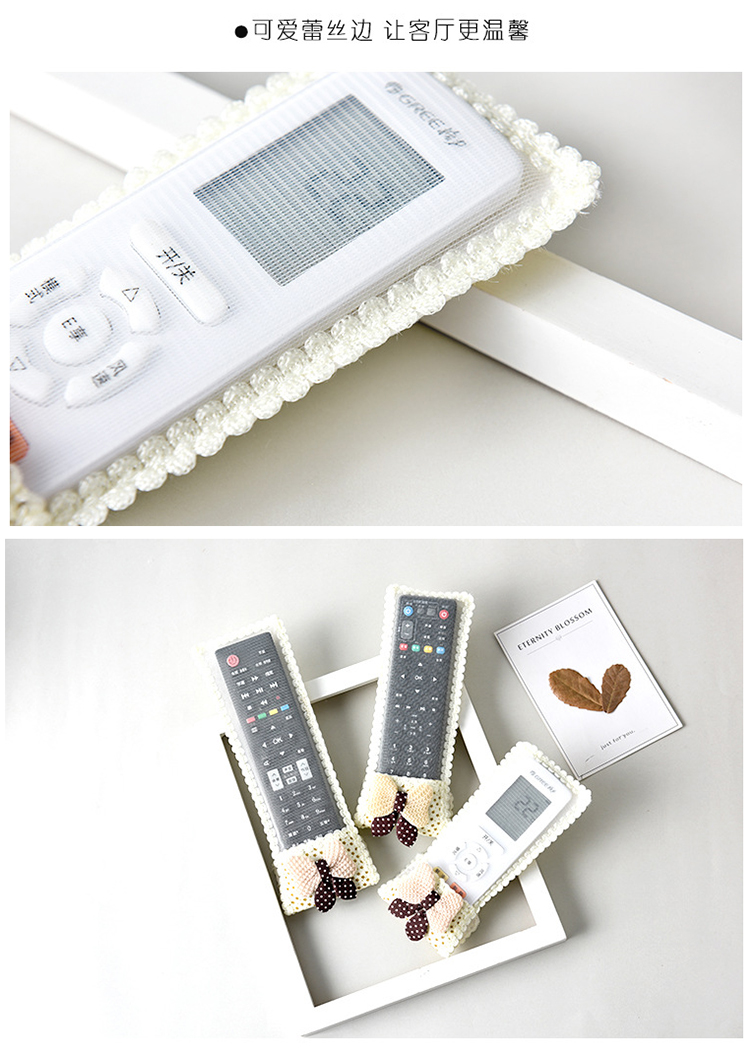 4 Gói Bán Điều hòa TV Túi điều khiển từ xa Đặt Hộp trên cùng Vỏ vải Ren Vải bụi A27 áo quạt điều hòa