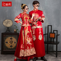 Xiuhe dress bride 2021 new summer Chinese wedding couple thin dress dragon and phoenix coat wedding dress Chinese style