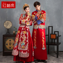 Blue couple Xiuhe dress 2021 new Chinese wedding wedding dress cabinet dress Bride toast dress He Xiu dress