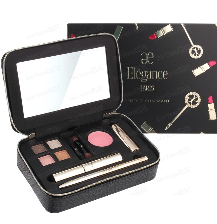 Spot ★ Japan counter Elegance 雅莉格丝 Bộ hạn chế trang điểm son môi màu phấn mắt Giáng sinh đồ makeup