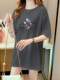 Loose-Fitting, Long-Sleeved T-Shirt for Women, Summer 2026 New Style, European Cotton, Mid-Length