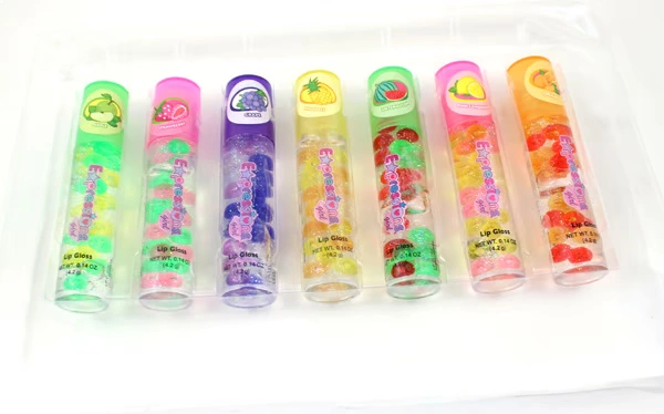 Được xuất khẩu sang Hoa Kỳ Rainbow Pearl Fruit Lip Gloss Lip Oil Frag Frag Fruit Flavor Moisturising Lock Water Moisturising Full 59 Yuan - Son bóng / Liquid Rouge