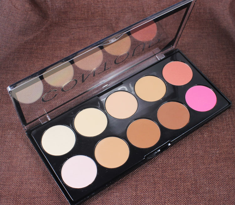 Gao Guang Xiu Yan mũi bóng mặt blush bột công suất sửa chữa đĩa trang điểm tấm trang điểm khay đầy đủ 50 bảng mắt clio
