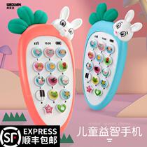 Childrens music mobile phone Toys childrens boys Early teaching babys baby can bite phone emulation puzzle 0-3 years old